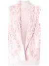 Genny Sleeveless Blazer In Pink