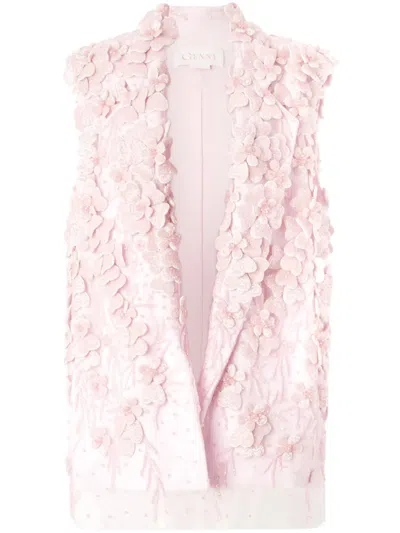 Genny Sleeveless Blazer In Pink