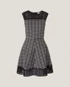 Genny Iconic Two-tone Flared Dress In Black