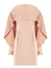 Genny Sleeveless Powder Pink Sheath Dress In Beige