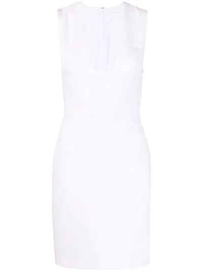 Genny Sleeveless Tailored Dress In White