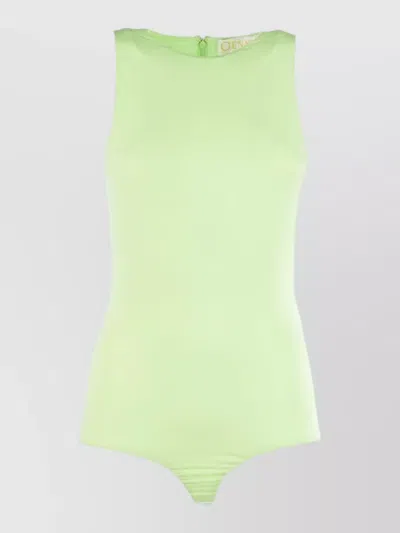 Genny Sleeveless Top Round Neckline Womenswear Piece In Green