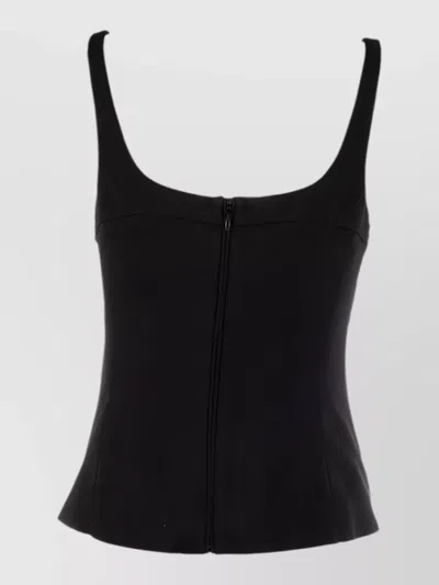 Genny Sleeveless Top Scoop Neckline Fitted Cut