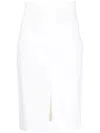 Genny Slit-detail Pencil Skirt In White