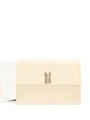 Genny Small Leather Clutch Bag In Neutral