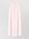 GENNY STRAIGHT HIGH-WAISTED WIDE LEG TROUSERS WITH LAYERED PLEATS