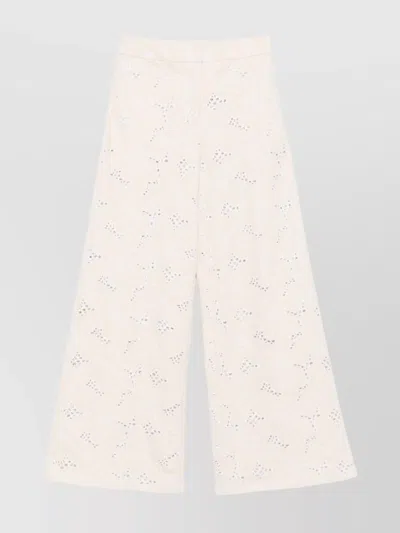 GENNY STRAIGHT WIDE-LEG TROUSERS HIGH WAIST