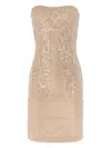 GENNY GENNY STRAPLESS FITTED GENNY DRESS WITH EMBELLISHMENTS