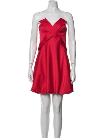 Pre-owned Genny Strapless Mini Dress In Pink