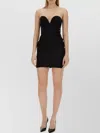 Genny Strapless Mini Dress Side Detailing In Black