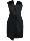 Genny Strapless Panelled Minidress In Black
