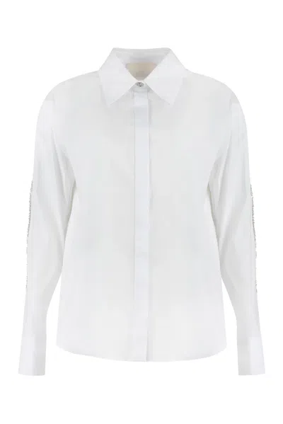 Genny Stretch Poplin Shirt In White