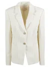 Genny Single-breasted Jacket With Details On The Sides In Cream