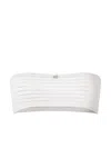 Genny Striped Bandeau Top In White