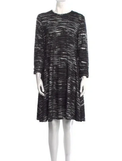 Pre-owned Genny Striped Knee-length Dress In Black