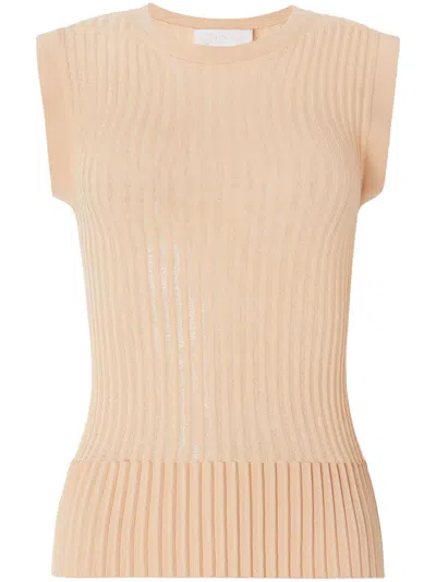 Genny Striped Top In Pink
