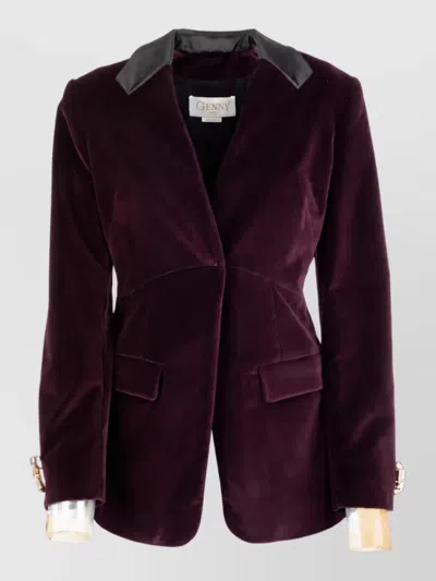 Genny Suit Jacket In Burgundy