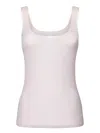 Genny Slim Plain Tank Top In Pink