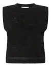 Genny Sequin-embellished Vest In Black