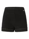 Genny Sequin-embellished Tweed Shorts In Black