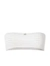 Genny Striped Bandeau Top In White Alyssum