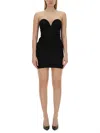 Genny Strapless Mini Dress Side Detailing In Black