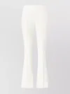 Genny Tailored Flared Trousers Seam Detail In White