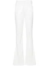 Genny High-waisted Flared Trousers In White