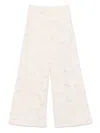 Genny Straight Wide-leg Trousers High Waist In White