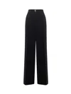 Genny Tailored Palazzo Trousers With X Detail In Black