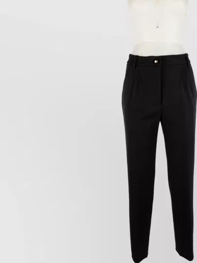 Genny Pleated-detail Tailored Trousers In Animal Print