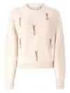 Genny Tassel-embellished Knitted Top In Neutral