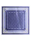 Genny Tassel-print Silk Scarf In Blue