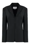 Genny Techno Fabric Jacket In Black