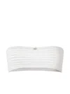 Genny Striped Bandeau Top In White