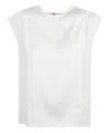 Genny Cropped Sleeveless Top In White