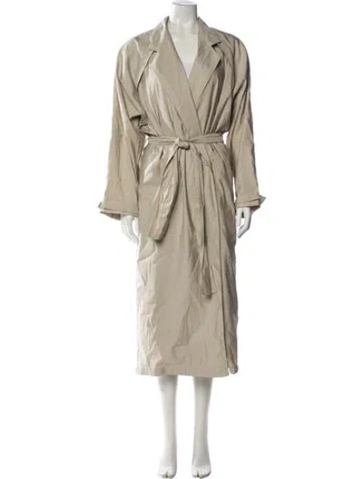 Pre-owned Genny Trench Coat In Neutral
