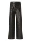 Genny High Waist Wide Leg Sequin Trousers In Animal Print