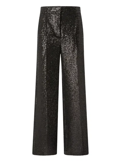Genny Trousers Black In Animal Print