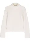 Genny Turtleneck Sweater In White