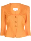 Genny Twill-blazer Mit U-ausschnitt In Orange