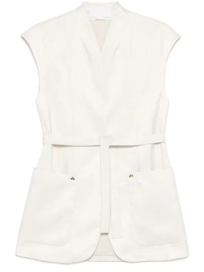 Genny V-neck Vest In Neutrals