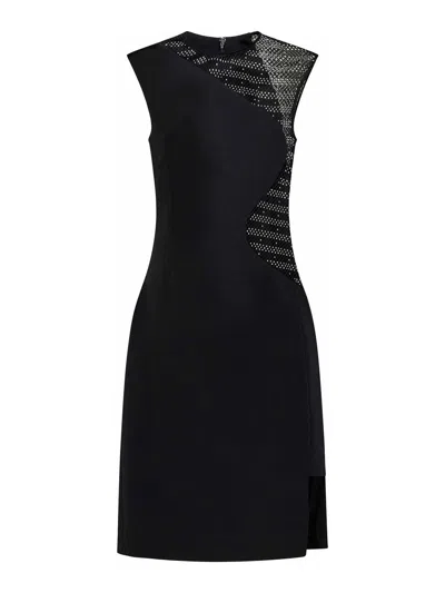 Genny Panelled Crystal-embellished Minidress In Black