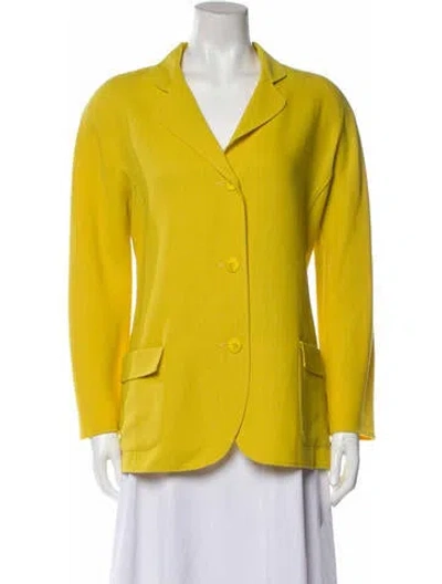 Pre-owned Genny Vintage 1980's Blazer In Yellow