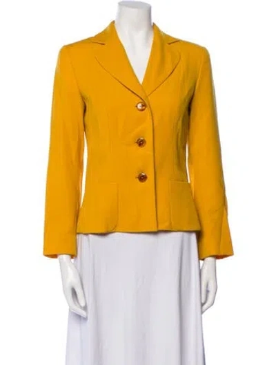 Pre-owned Genny Vintage 1990's Blazer In Yellow