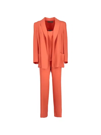 Pre-owned Genny Vintage 1990s Three-piece Suit In Orange
