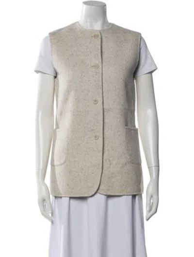 Pre-owned Genny Vintage Late 1980's - Early 1990's Vest In Neutrals