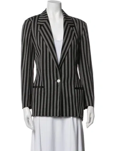 Pre-owned Genny Vintage Wool Blazer In Black