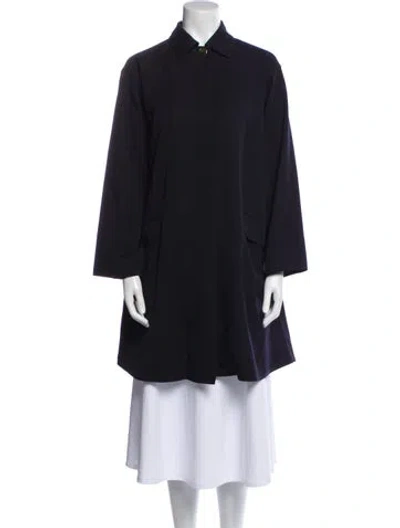 Pre-owned Genny Virgin Wool Coat In Blue