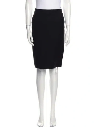 Pre-owned Genny Virgin Wool Knee-length Skirt In Brown